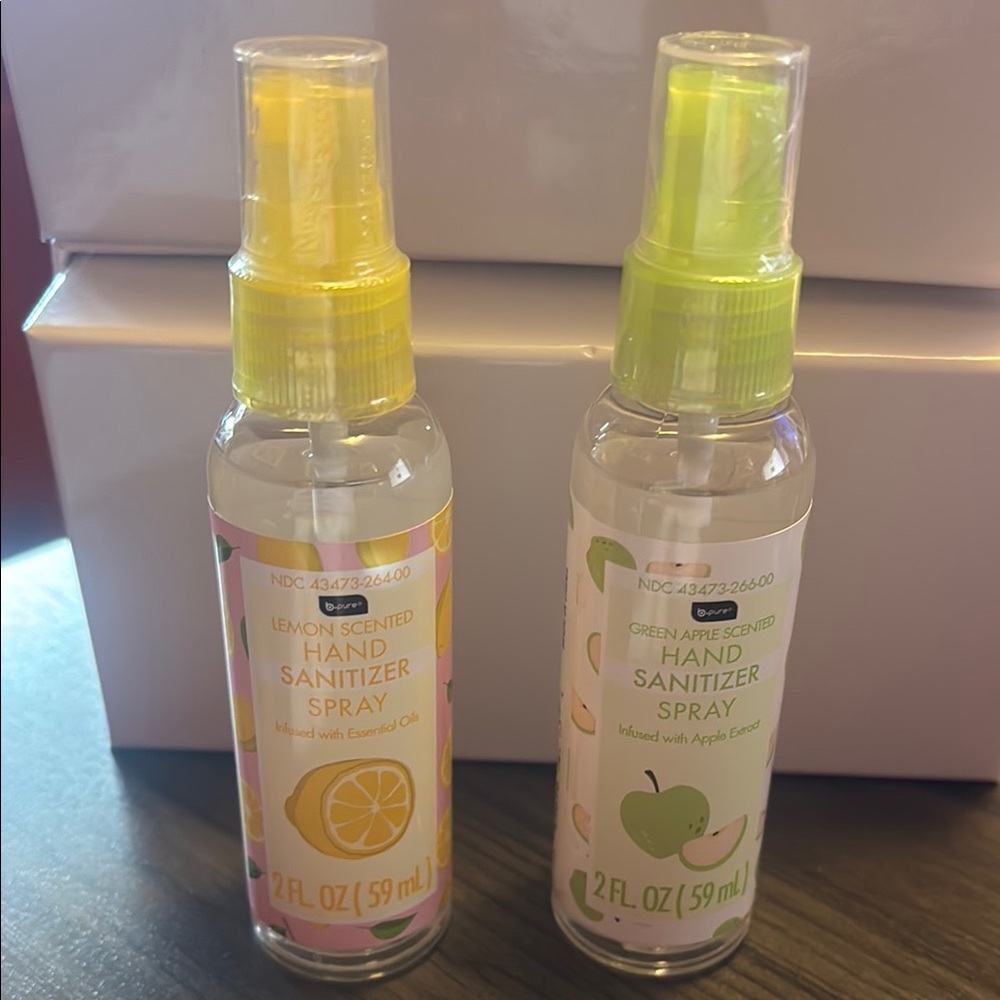 Lemon and Green Apple Hand Sanitizer Spray Set b•pure